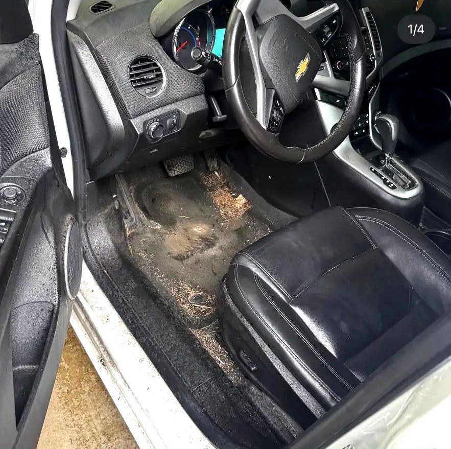 Before: Driver floor & pedals, Chevy Cruze