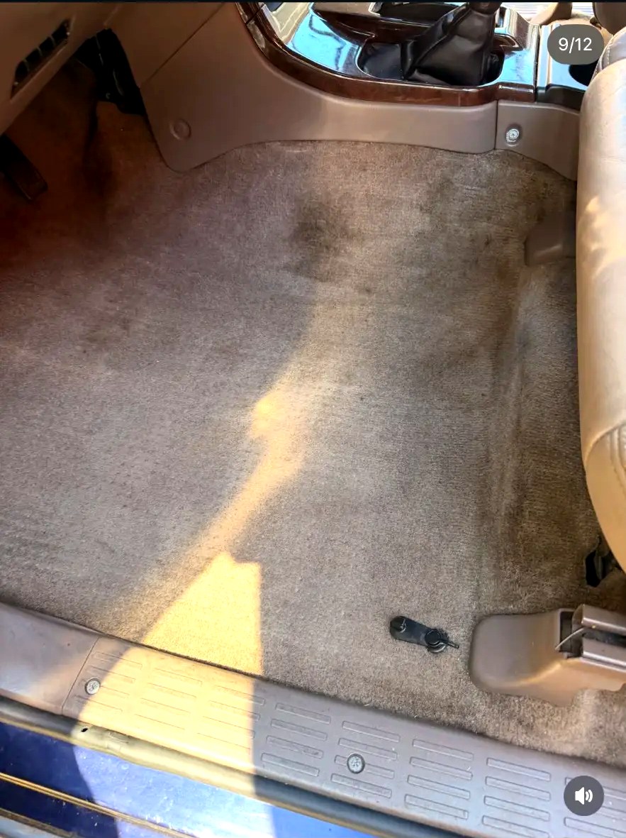 Before: Front carpet, Toyota Highlander